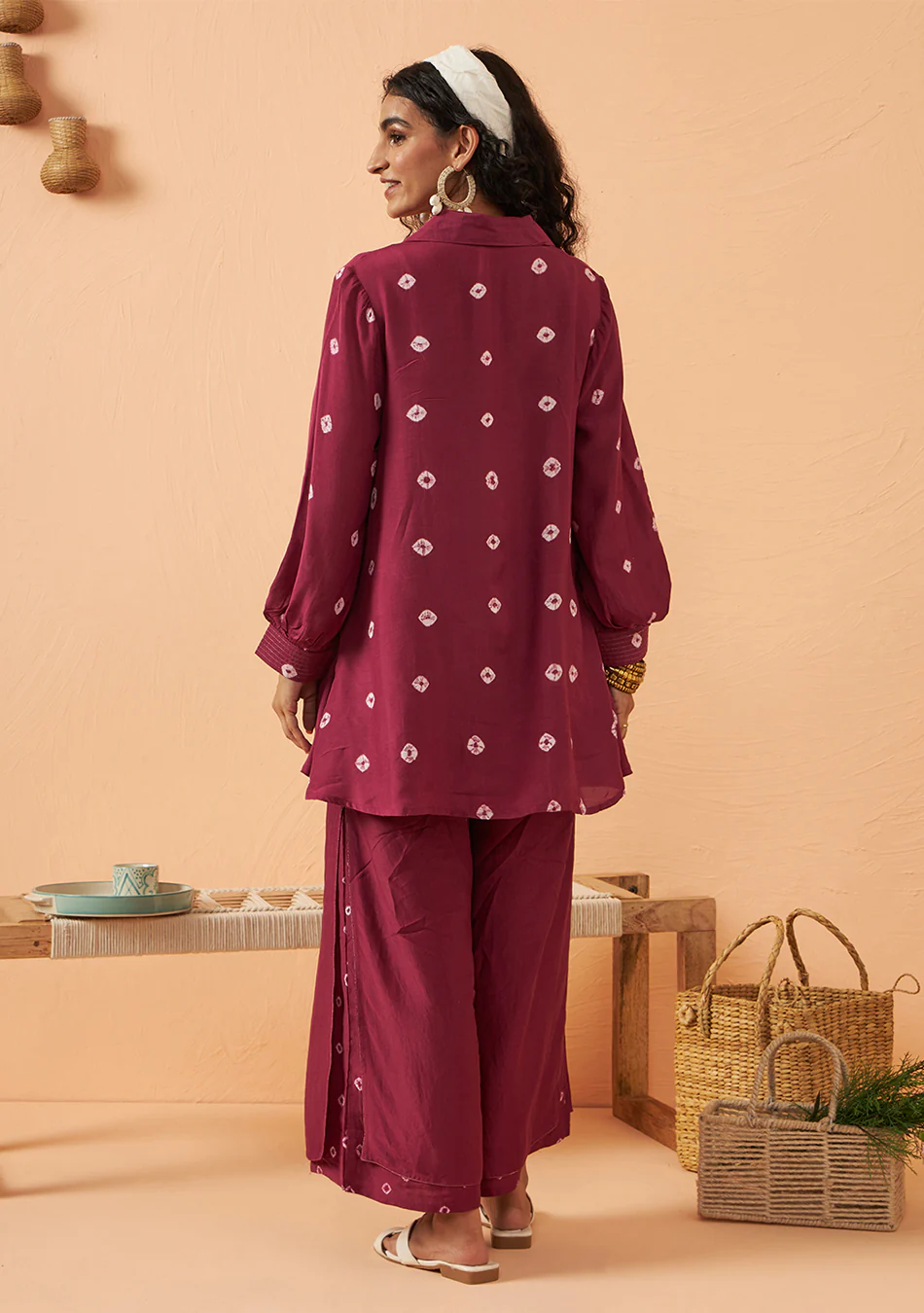 Aravalii Crimson Bandhani Set - Image 4