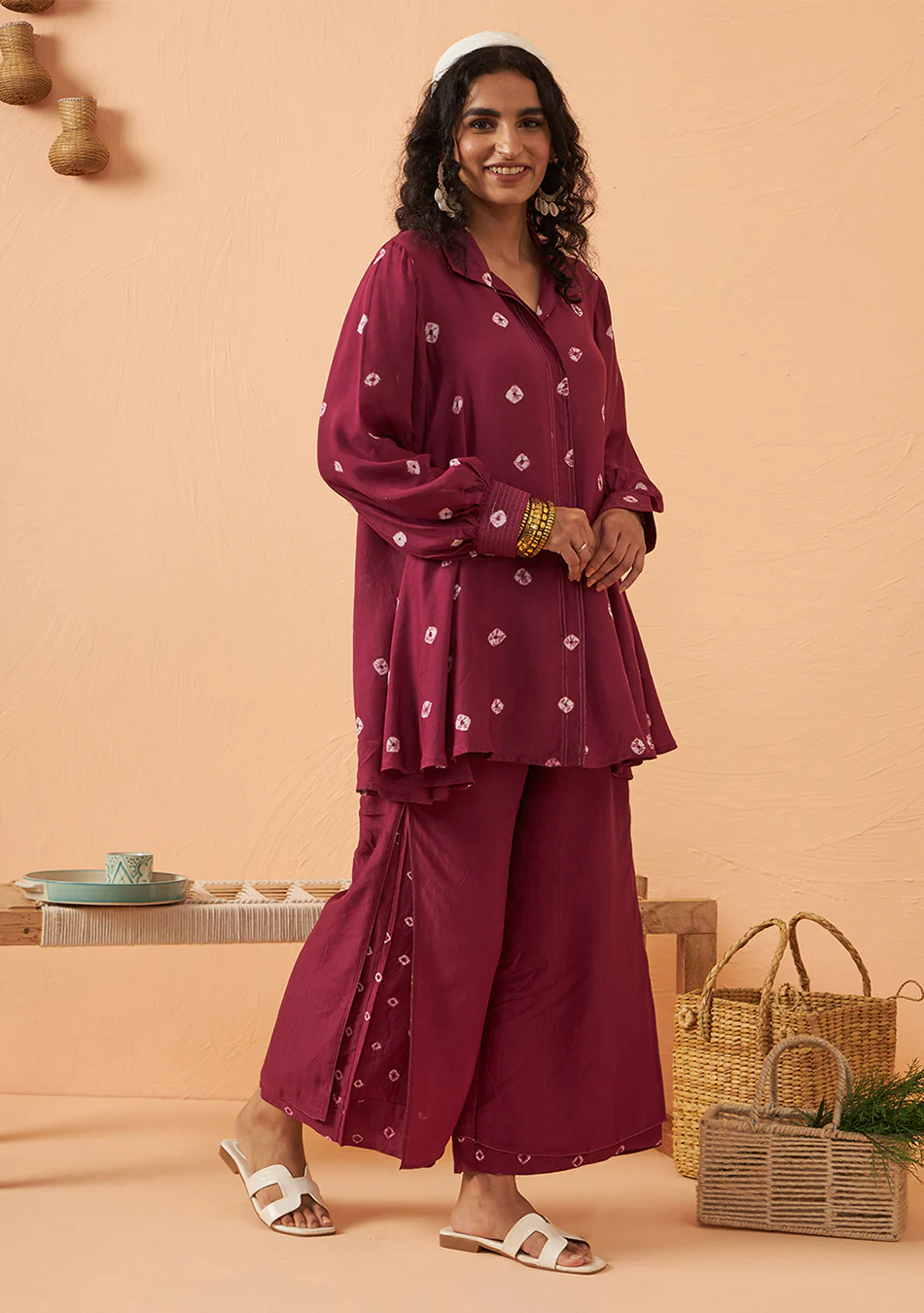 Aravalii Crimson Bandhani Set - Image 6
