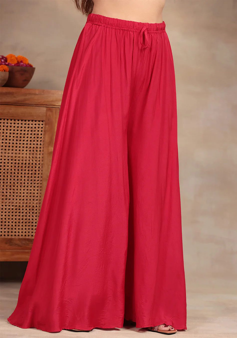 Crimson Star Hand Embroidered Sharara Set - Image 8