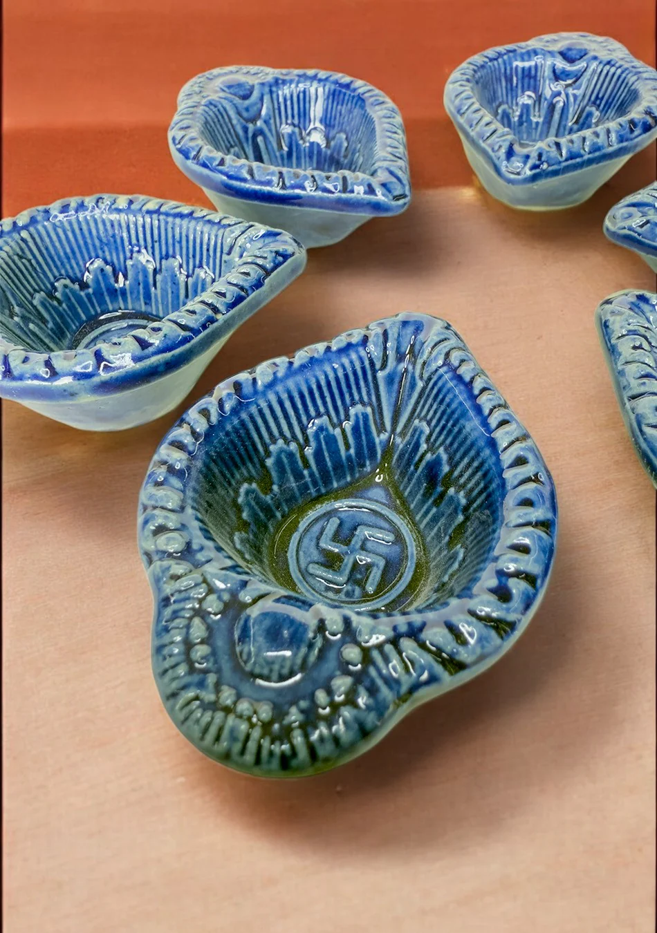 Ocean Swastic Diya Set of 6 - Image 5