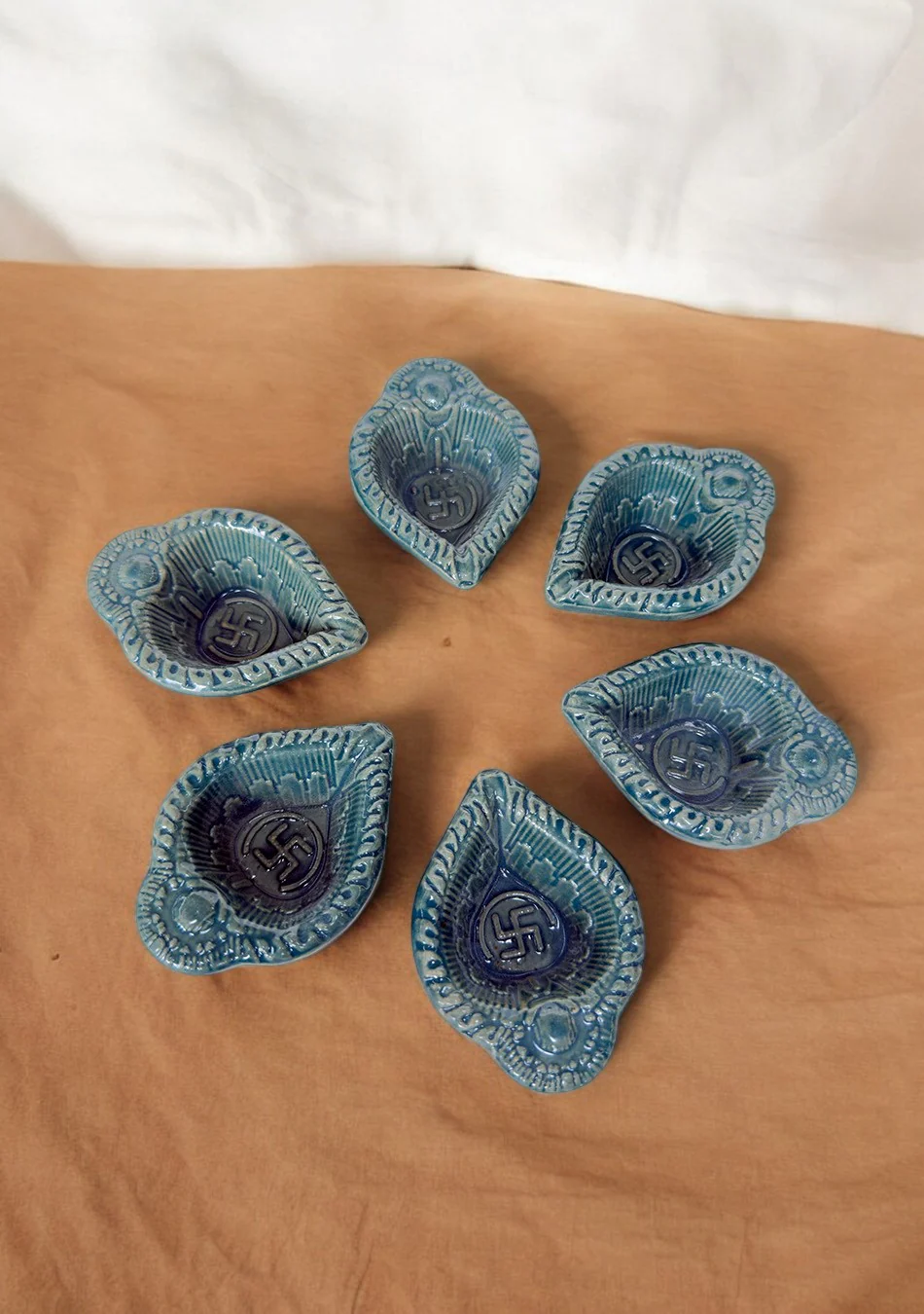 Sky Swastic Diya Set of 6 - Image 4