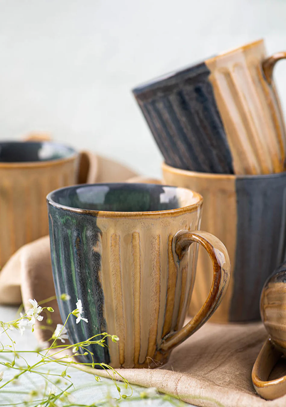 Sparrow Mugs - Set of 6 - Handcrafted - Image 4