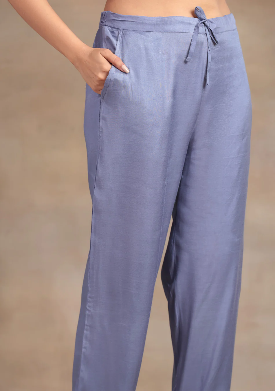Dusty Blue Abstract print Suit Set - Image 8