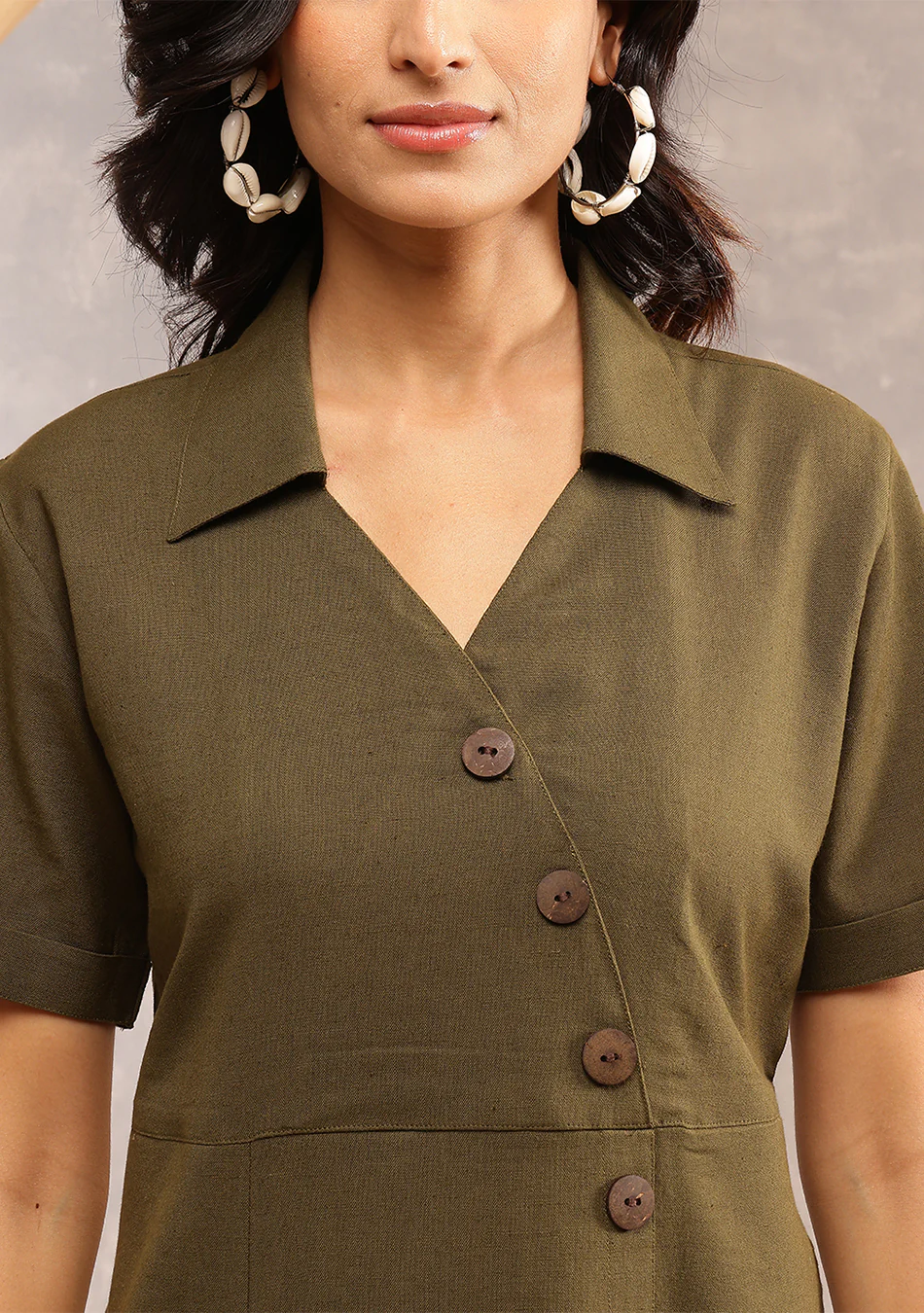 Earthcore Olive Midi Dress - Image 10