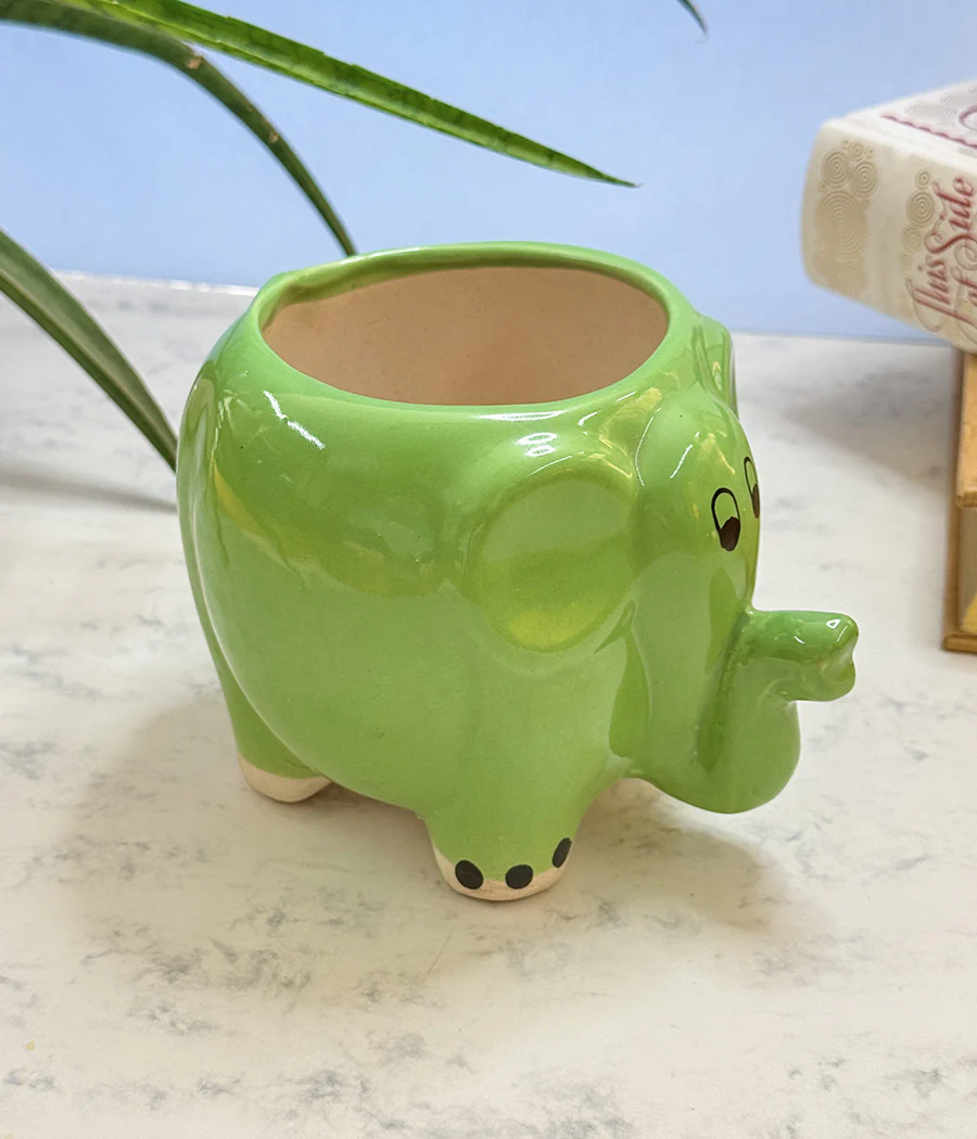 Elephant Ceramic Pot - Image 3