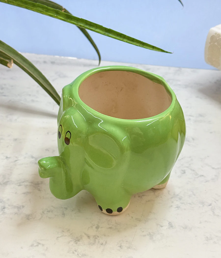 Elephant Ceramic Pot - Image 4