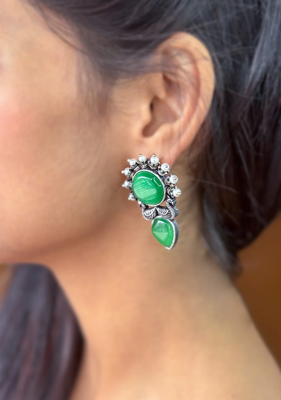Emerald Bloom Studs - Image 2