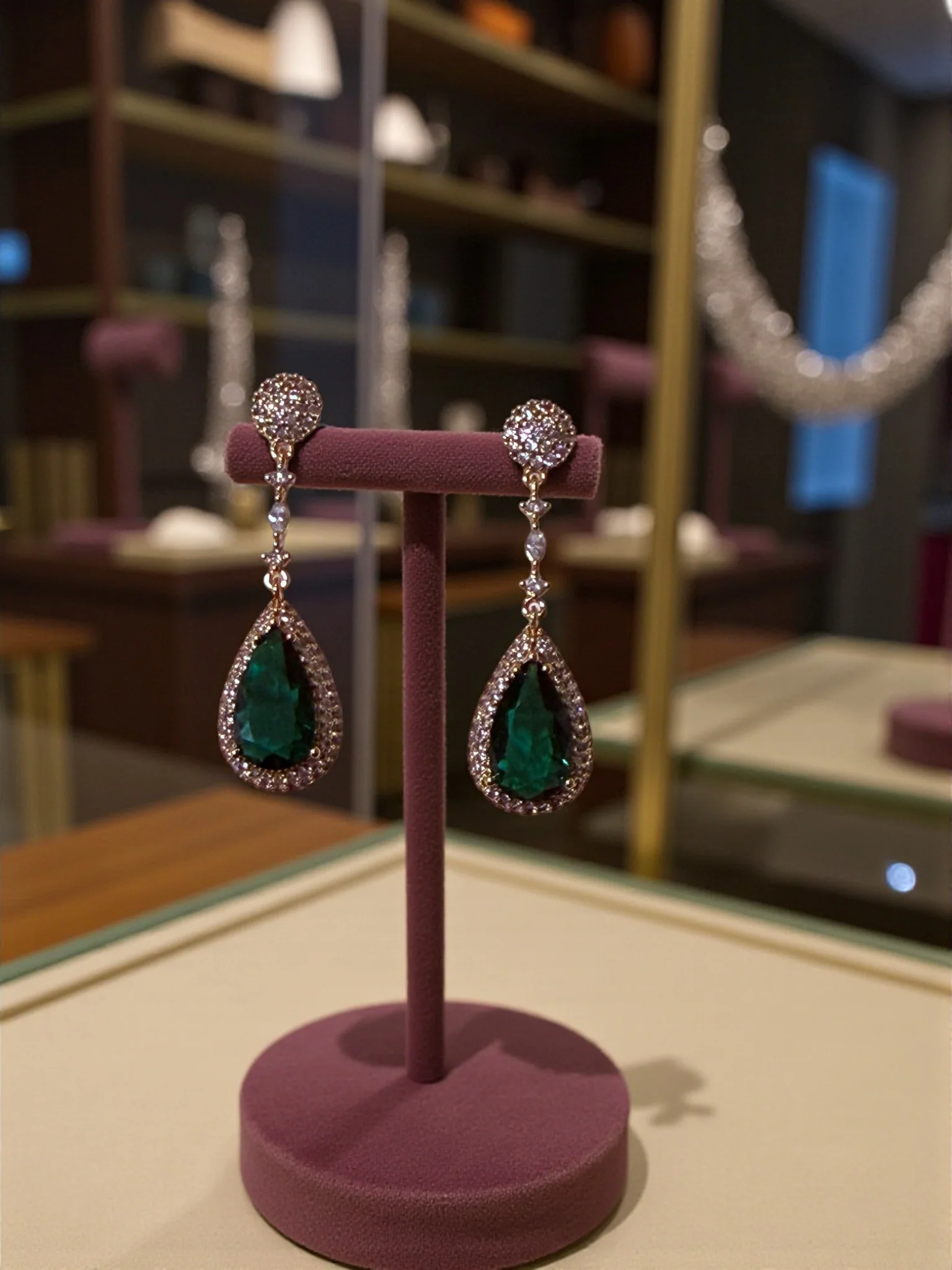 Emerald Royale Drop Earrings - Image 3