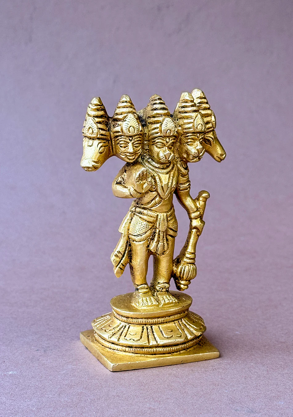 Antique Brass Panchamukhi Hanuman - Image 11