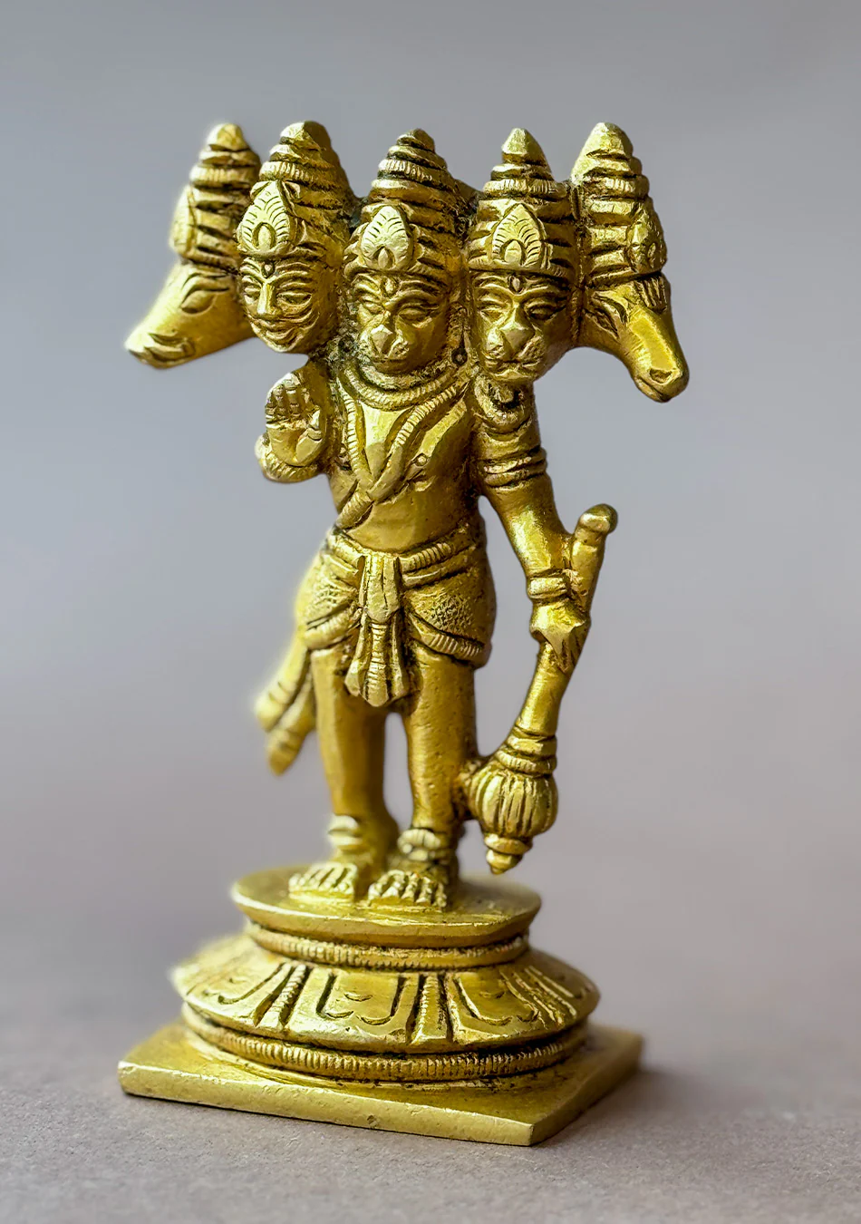 Antique Brass Panchamukhi Hanuman - Image 12