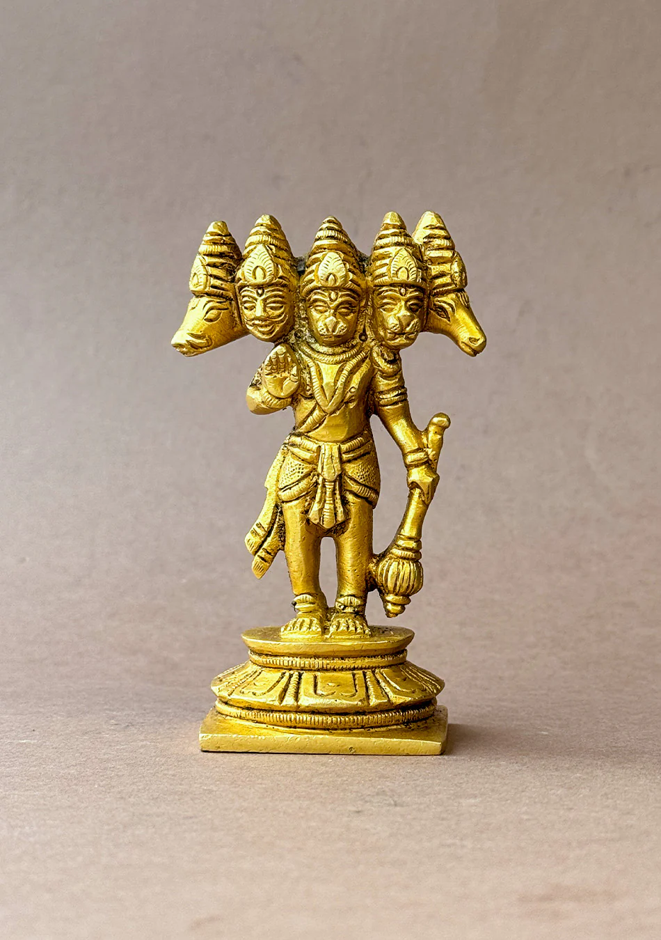 Antique Brass Panchamukhi Hanuman - Image 9