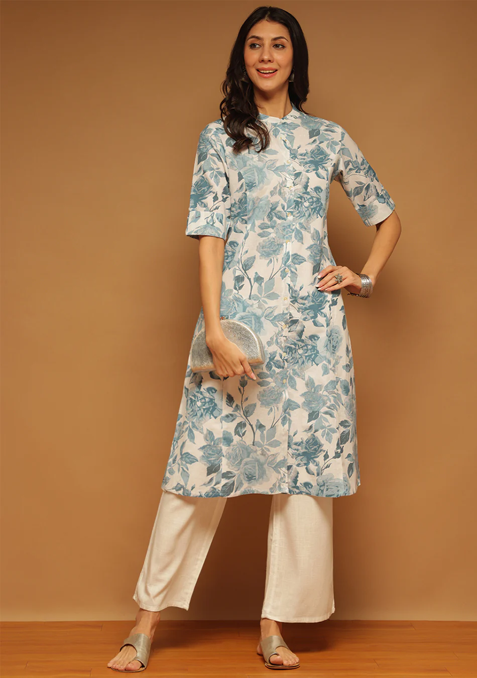 Blue Porcelain Kurta - Image 11