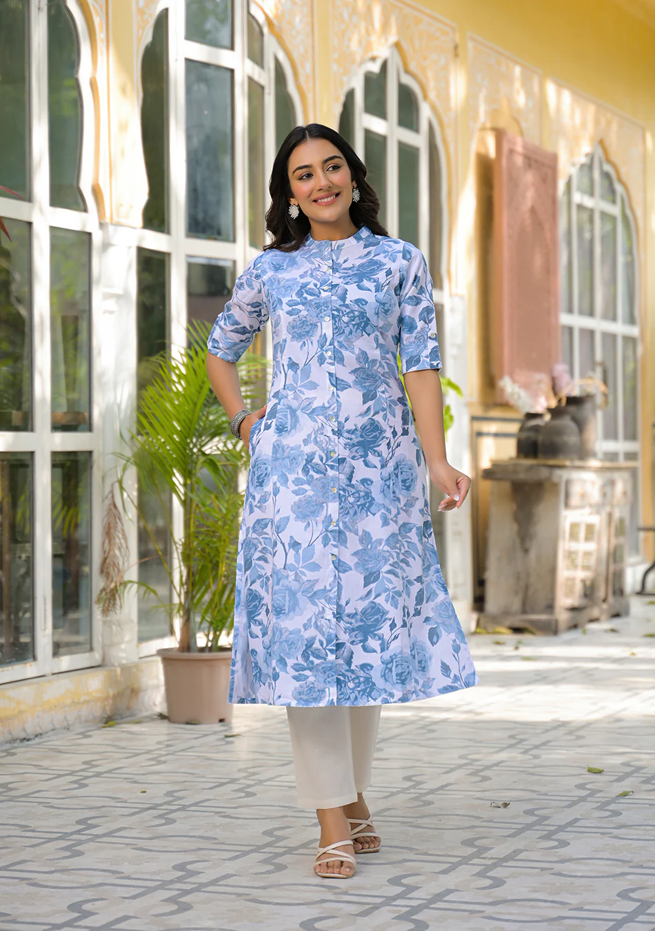 Blue Porcelain Kurta - Image 2