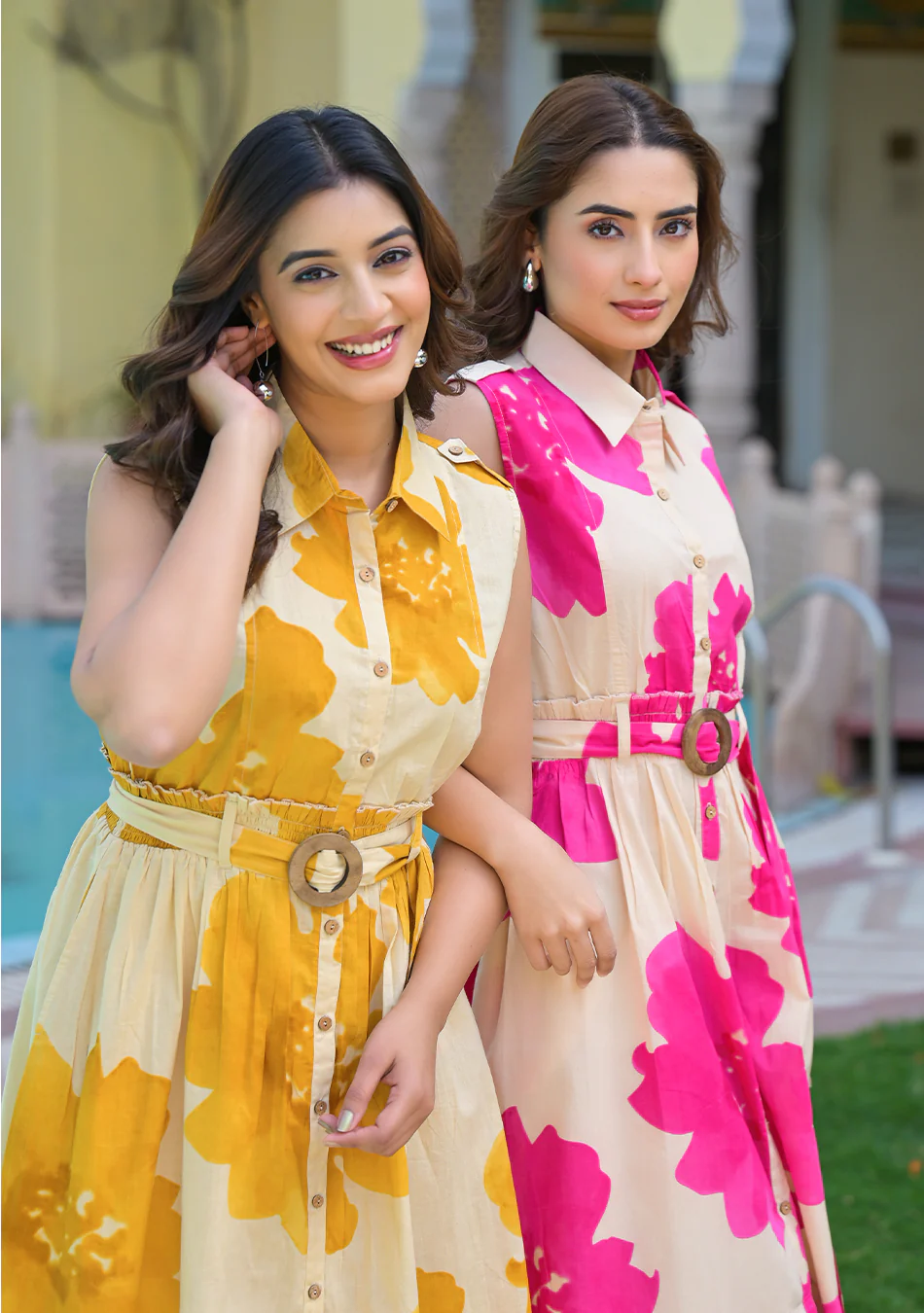 Aravalii Fuchsia Fleur Midi Dress - Image 10