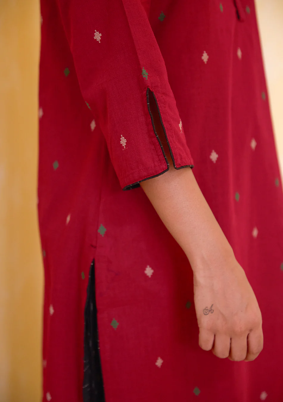 Aravalii Garnet Grace Ikkat Ensemble - Image 5