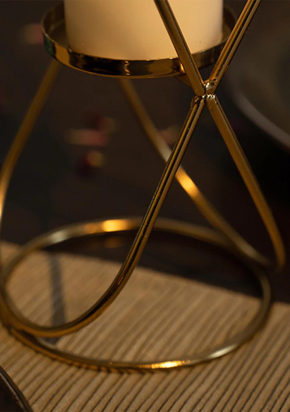 Gold Bud Candle Stand - Image 3