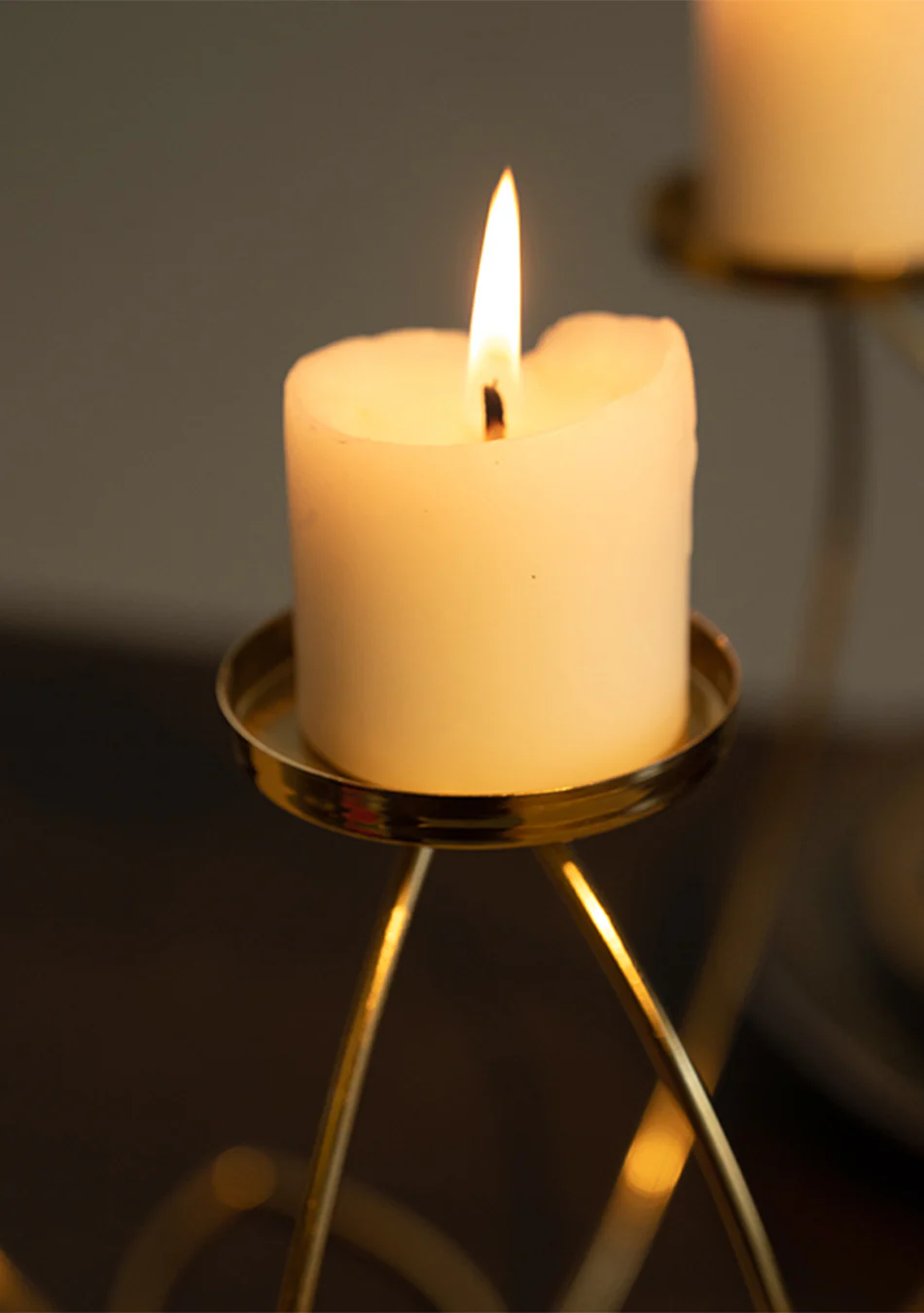 Gold Clover Candle Stand - Image 4