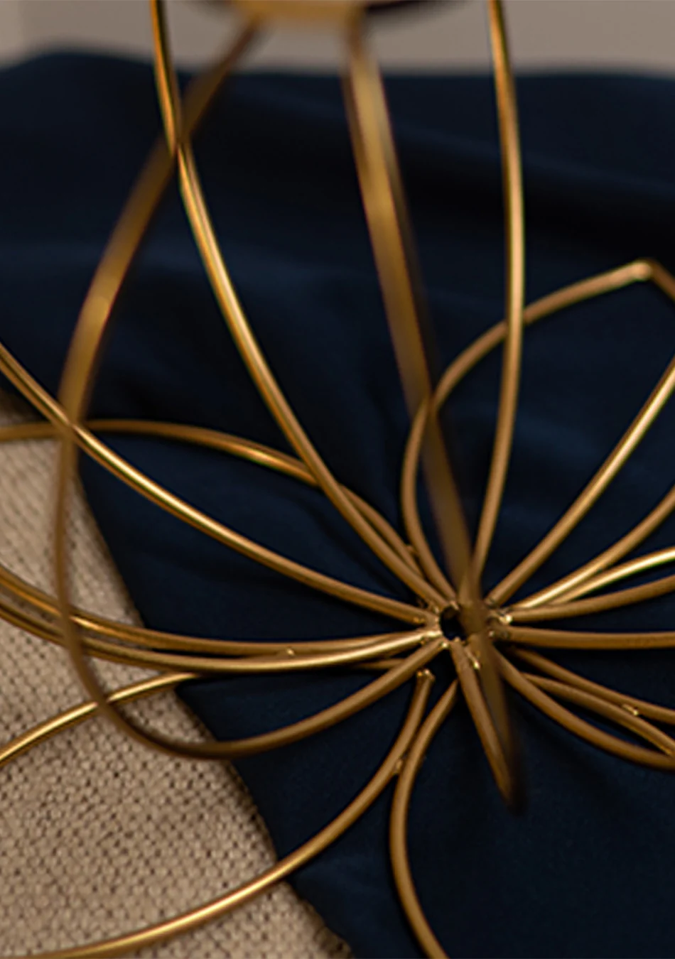 GOLD LOTUS CANDLE STAND - Image 6