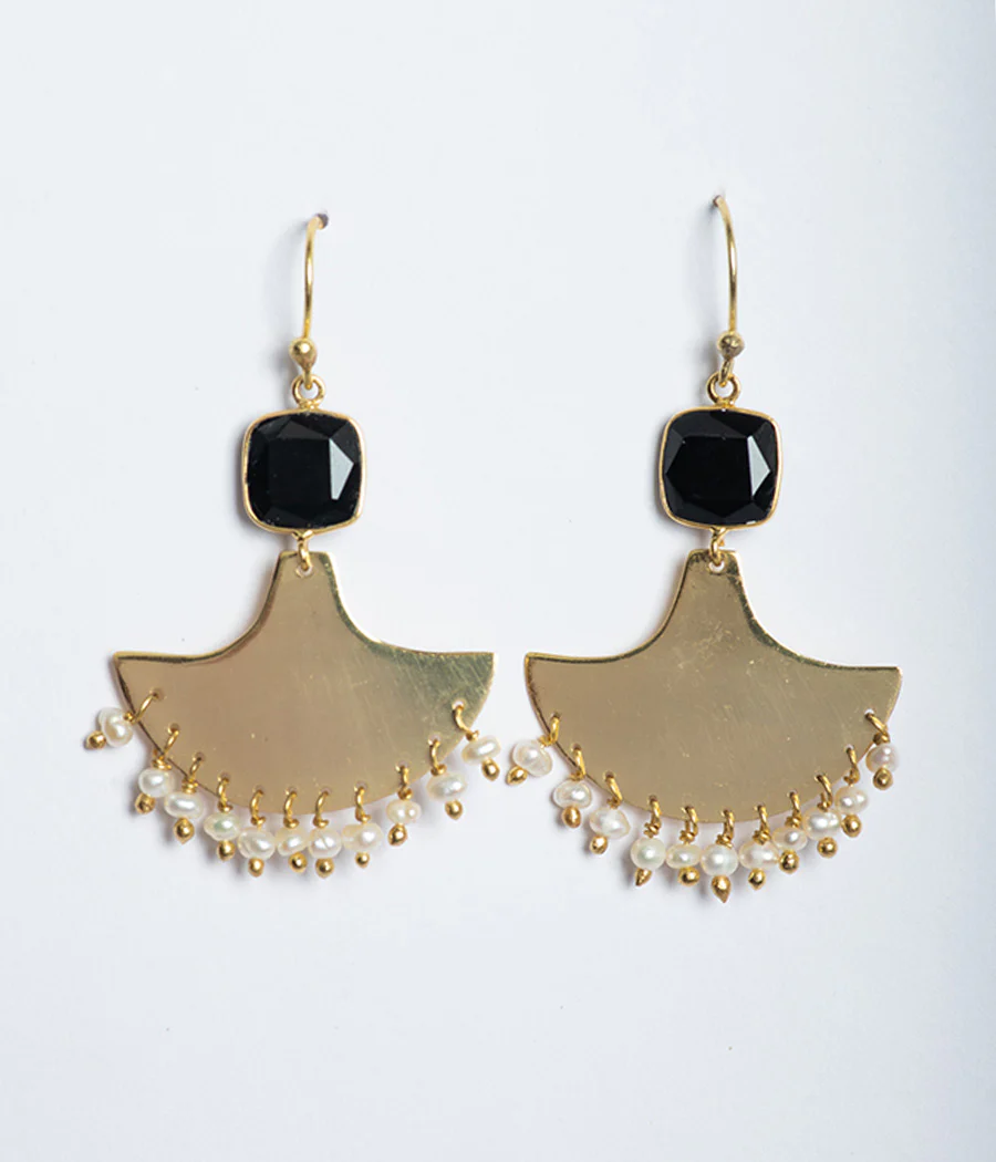 Gold Plated Chandbali Earrings - Image 4