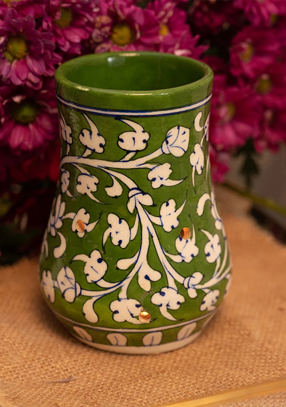 Green Blue Pottery Diffuser - Image 2