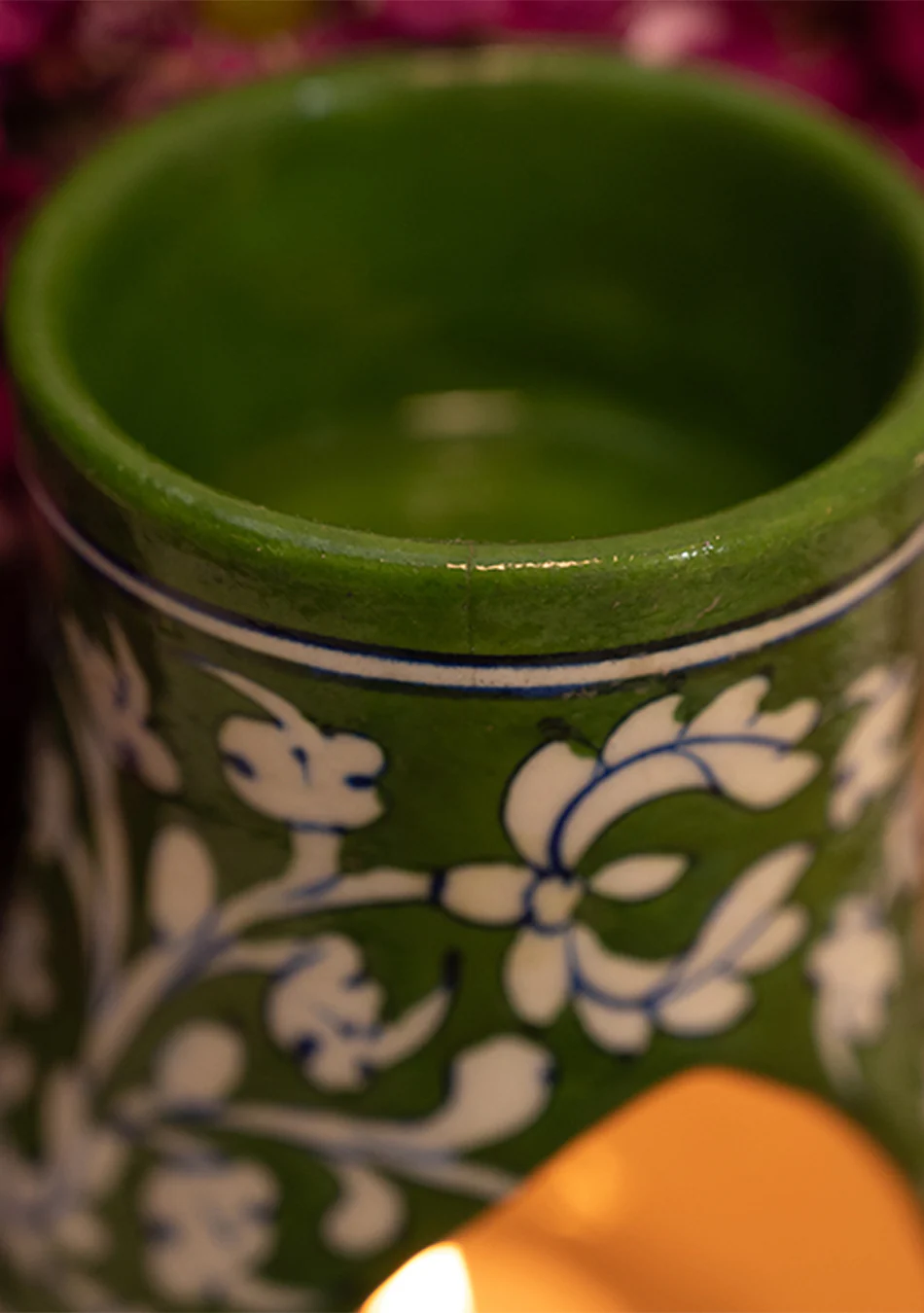 Green Blue Pottery Diffuser - Image 3