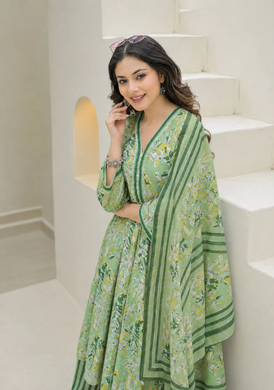 Aravalii Verdant Noor Anarkali Set - Image 2