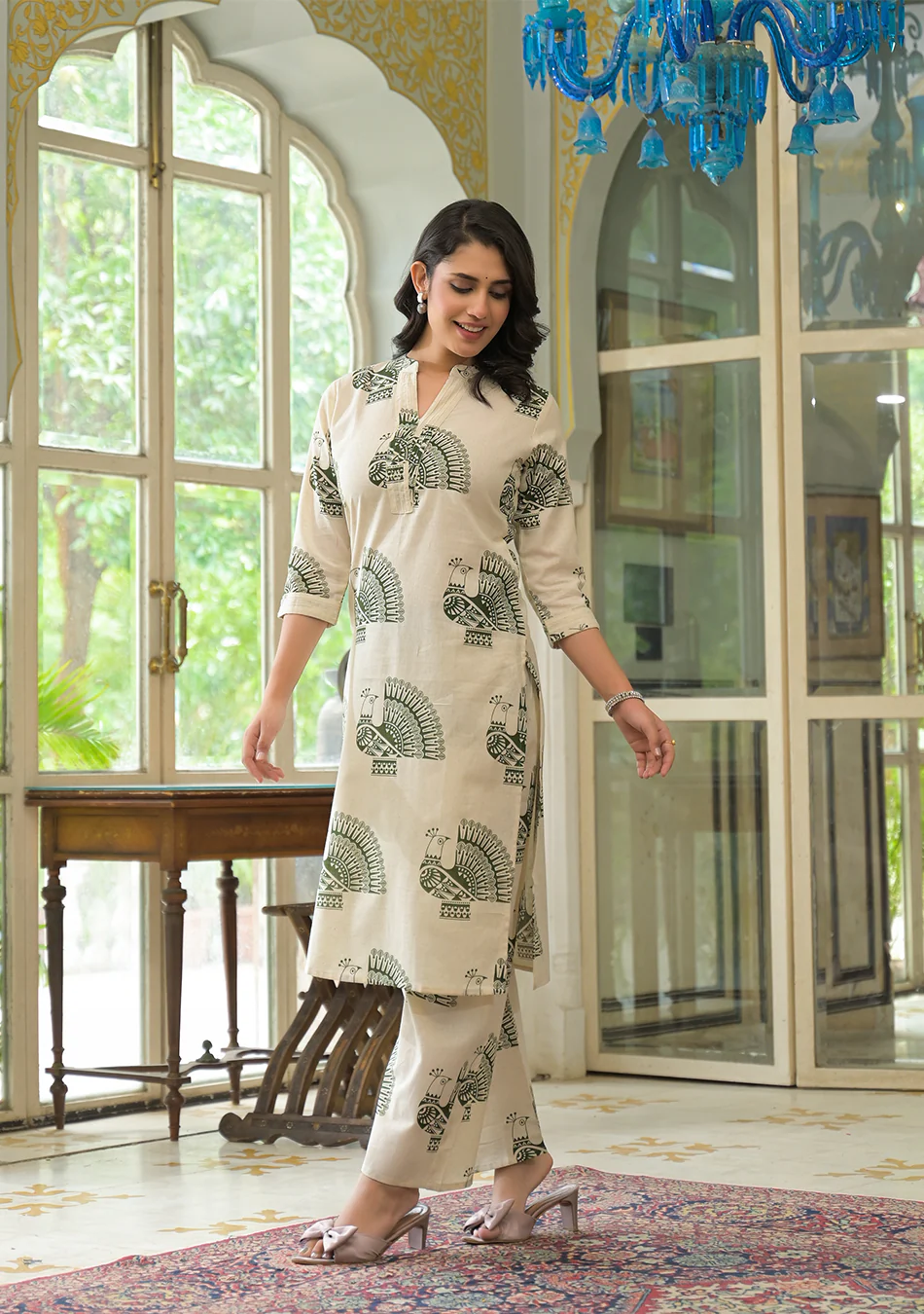 Green Peacock Co-ord Set - Image 2