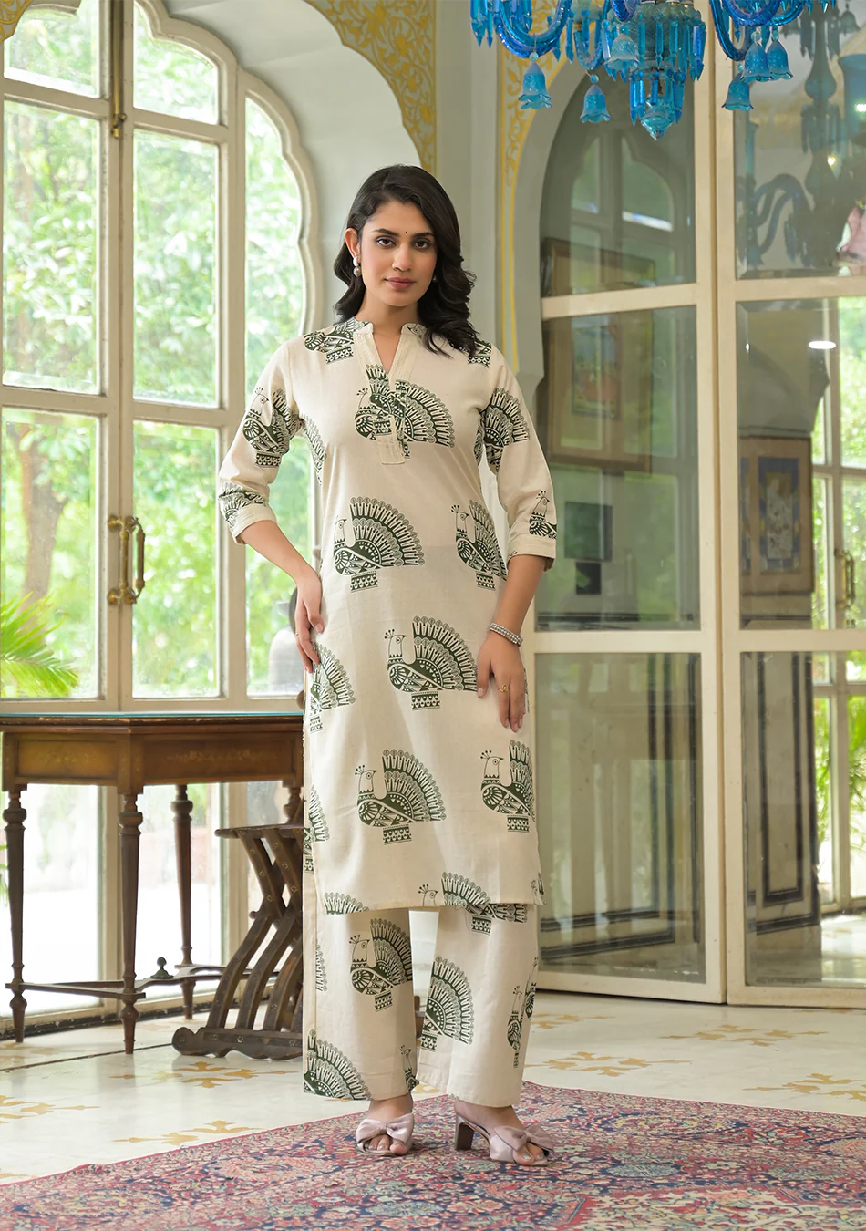 Green Peacock Co-ord Set - Image 3