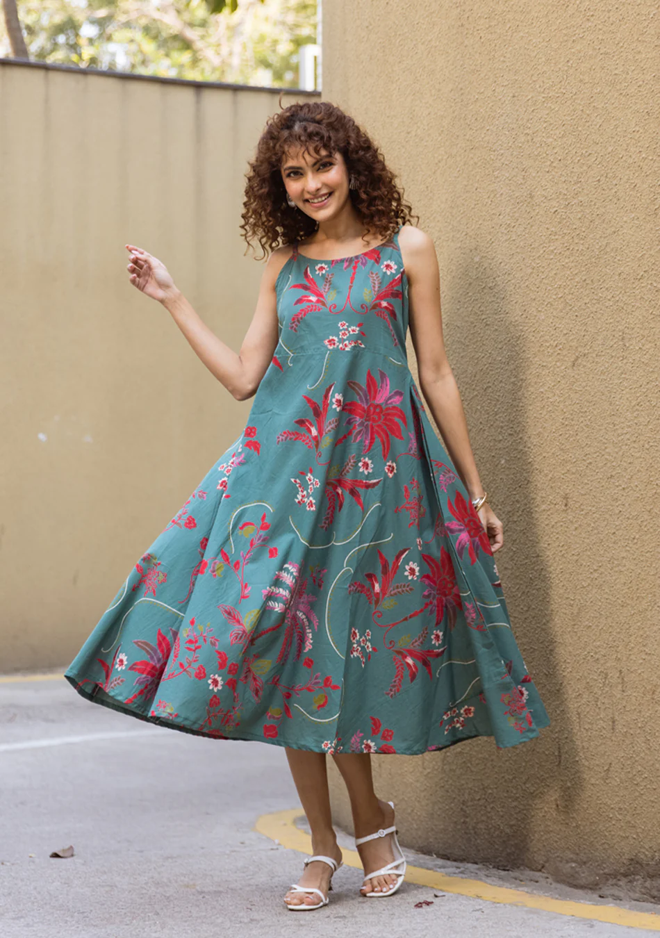 Aravalii Verdant Rosé Midi Dress - Image 2