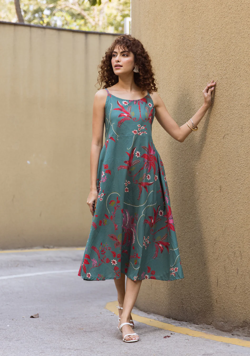 Aravalii Verdant Rosé Midi Dress - Image 3