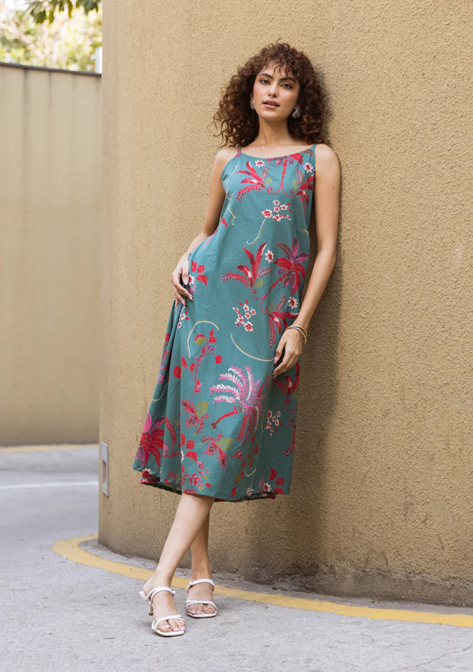 Aravalii Verdant Rosé Midi Dress - Image 8