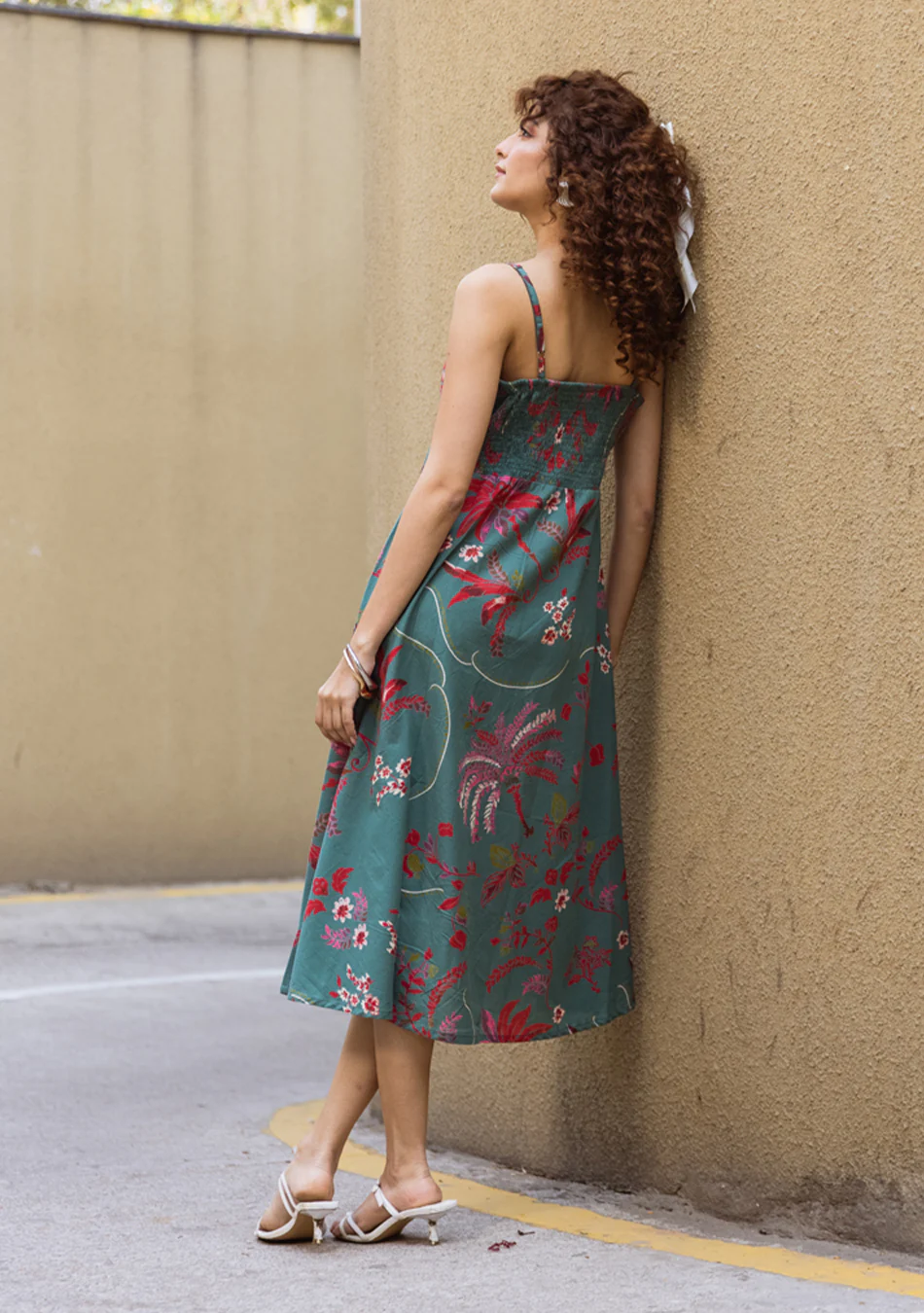 Aravalii Verdant Rosé Midi Dress - Image 9