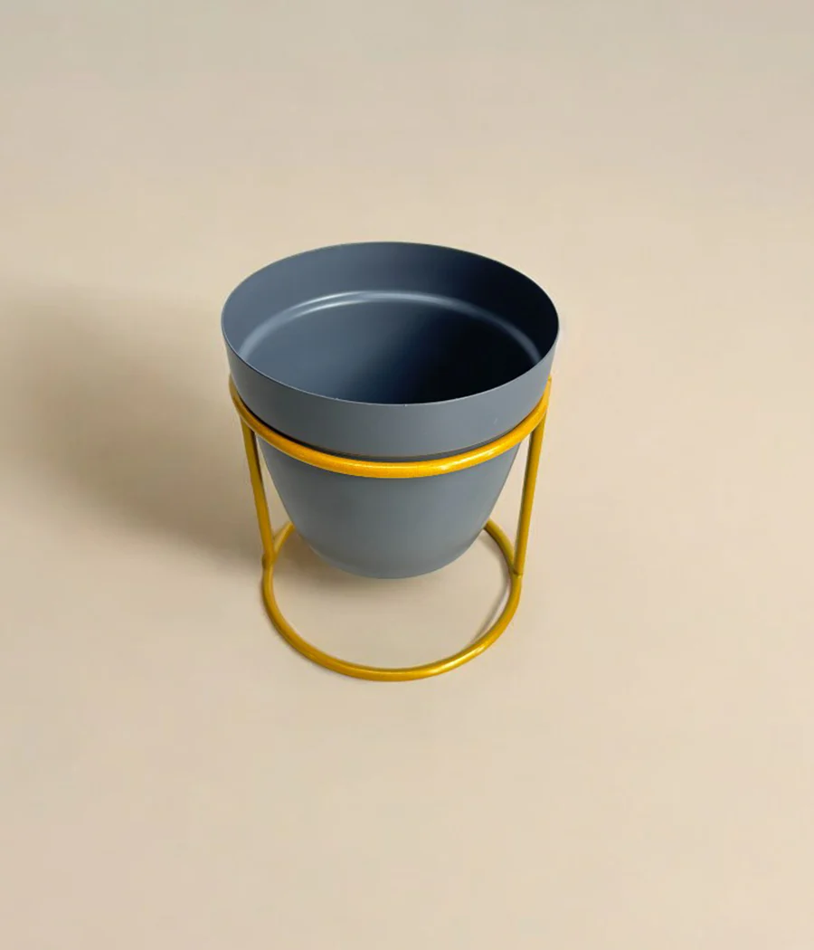 Grey Pot with Stand - Image 5
