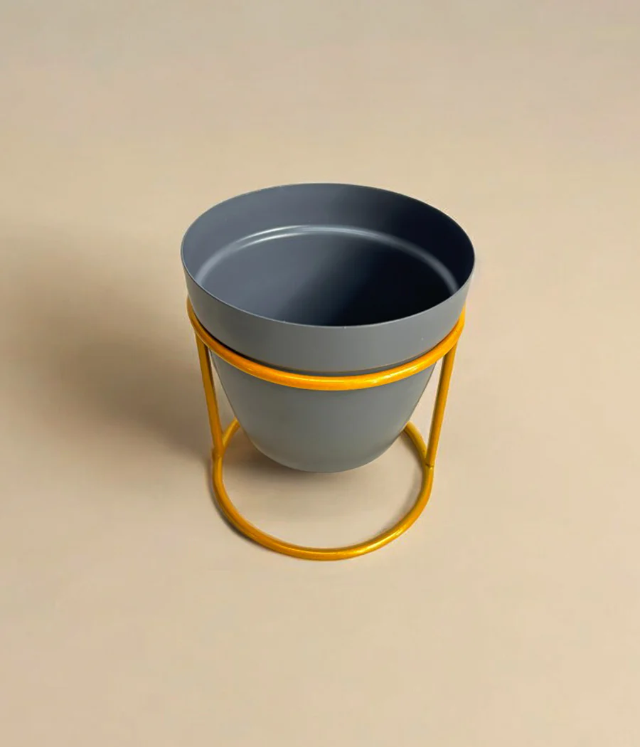 Grey Pot with Stand - Image 6