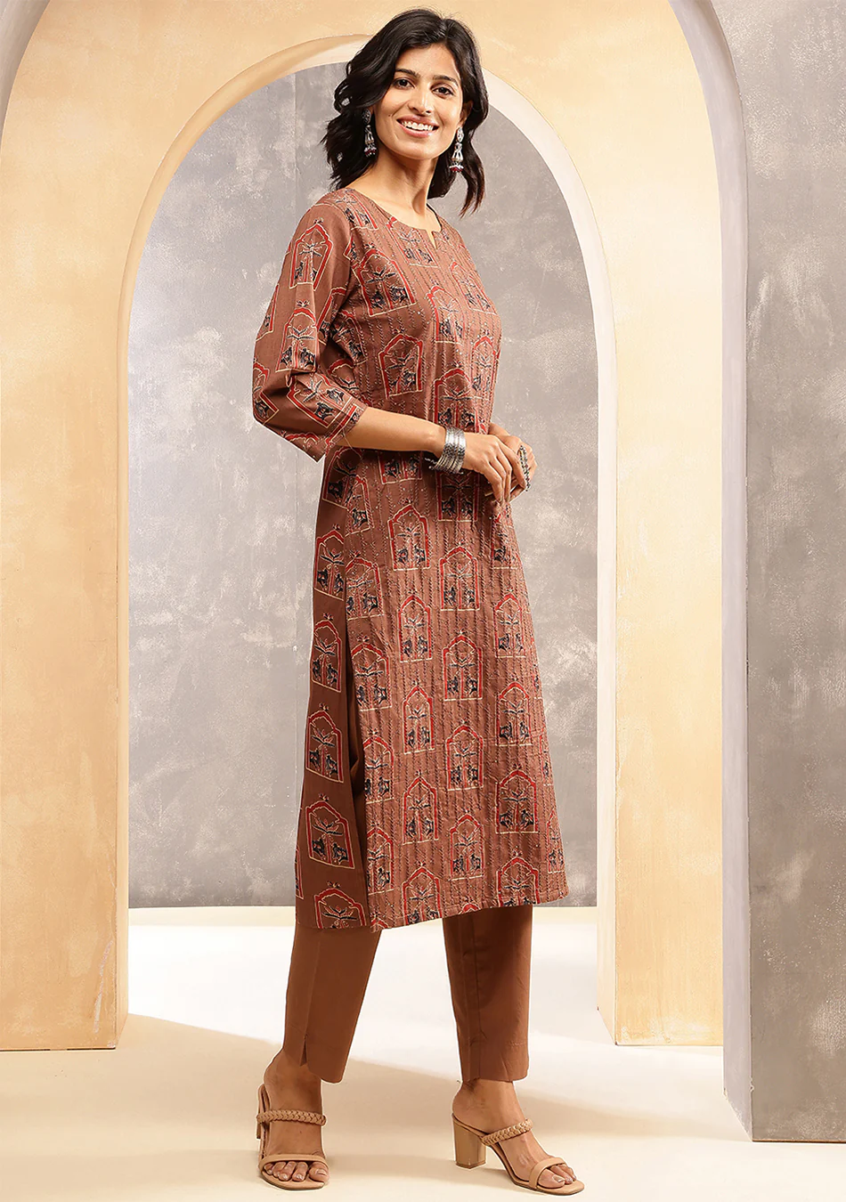 Aravalii Cocoa Mehraz Suit Set - Image 4