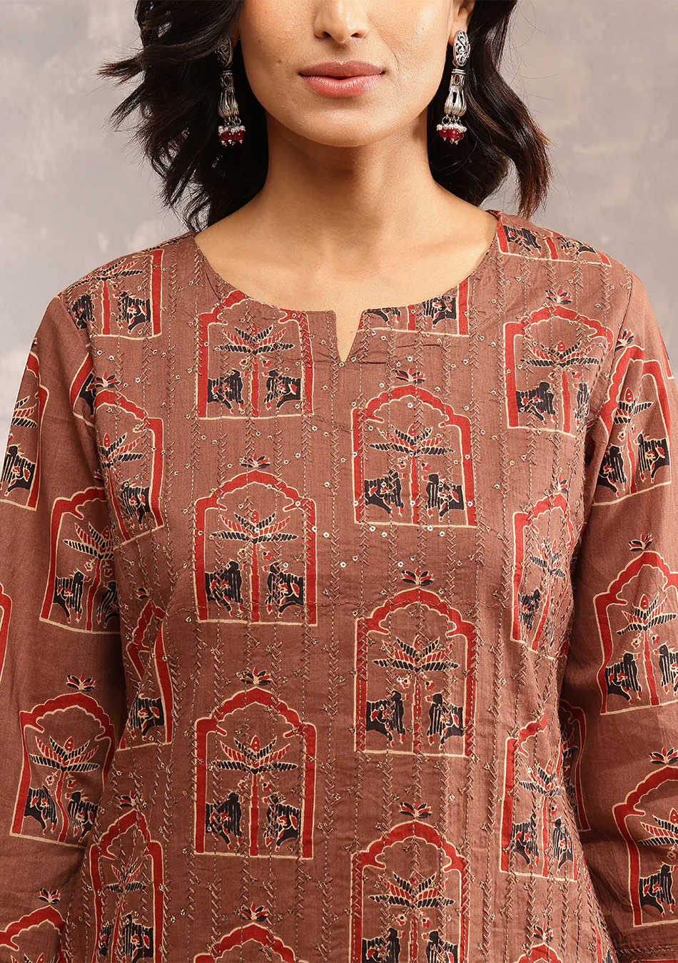Aravalii Cocoa Mehraz Suit Set - Image 6