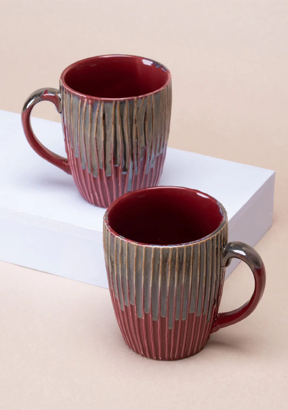 House Finch Ceramic Mugs Set - Handcrafted - Image 3