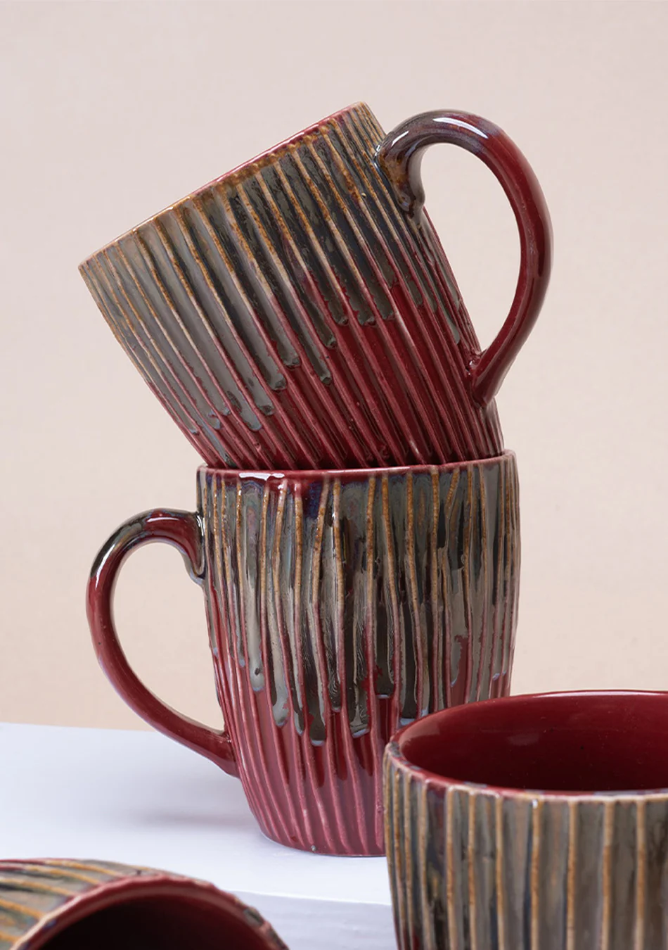 House Finch Ceramic Mugs Set - Handcrafted - Image 4