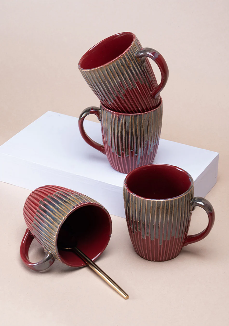 House Finch Ceramic Mugs Set - Handcrafted - Image 5