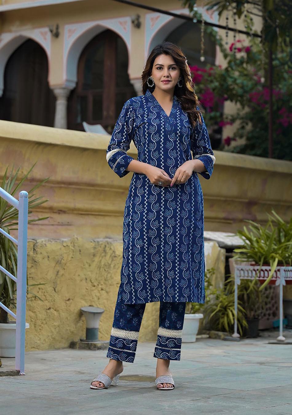 Indigo DABU PRINT SUIT SET - Image 4