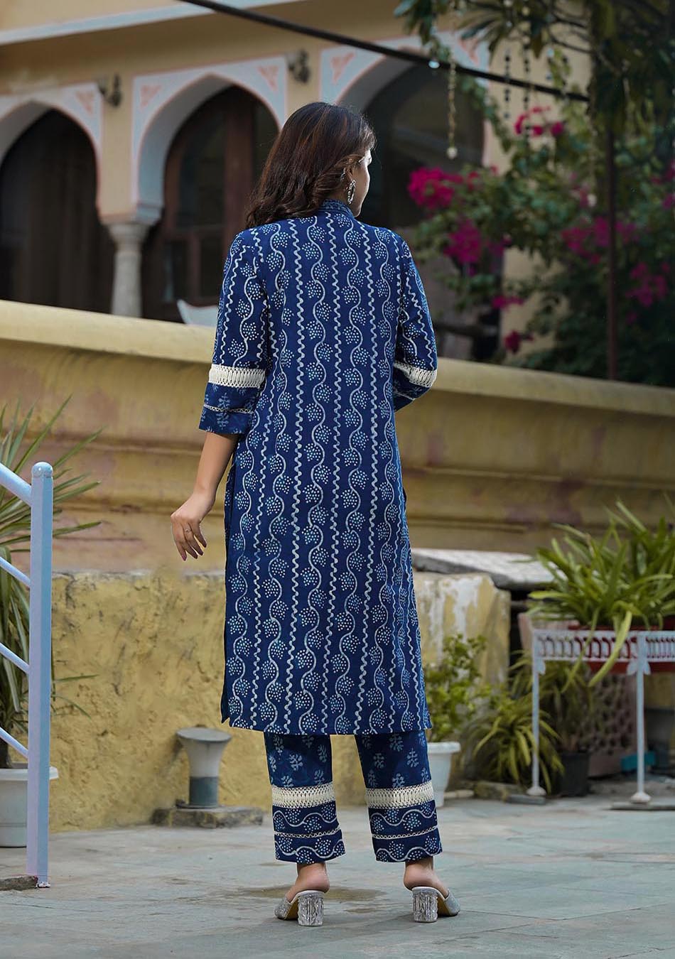 Indigo DABU PRINT SUIT SET - Image 5