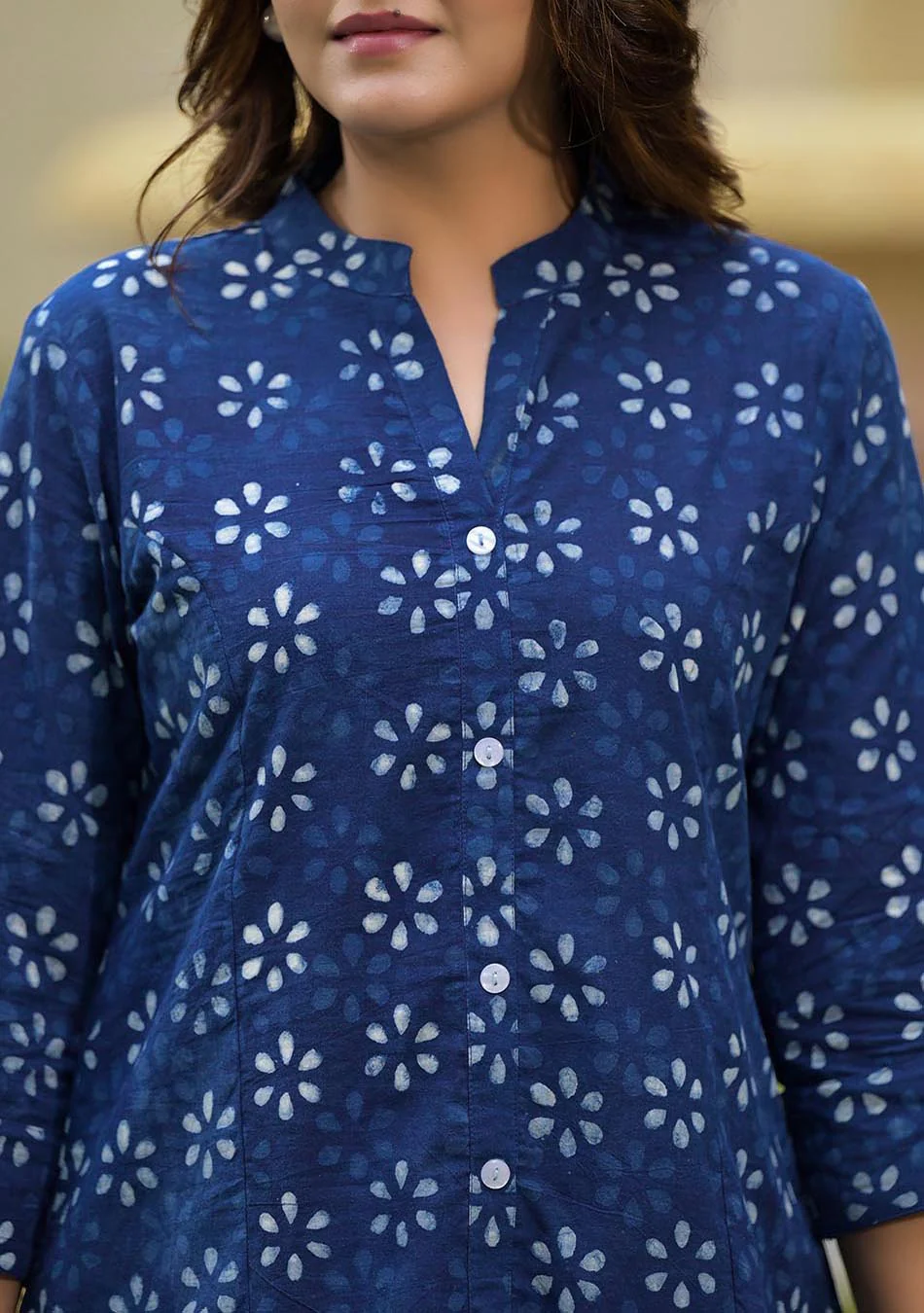 Aravalii Indigo floral print Top - Image 6