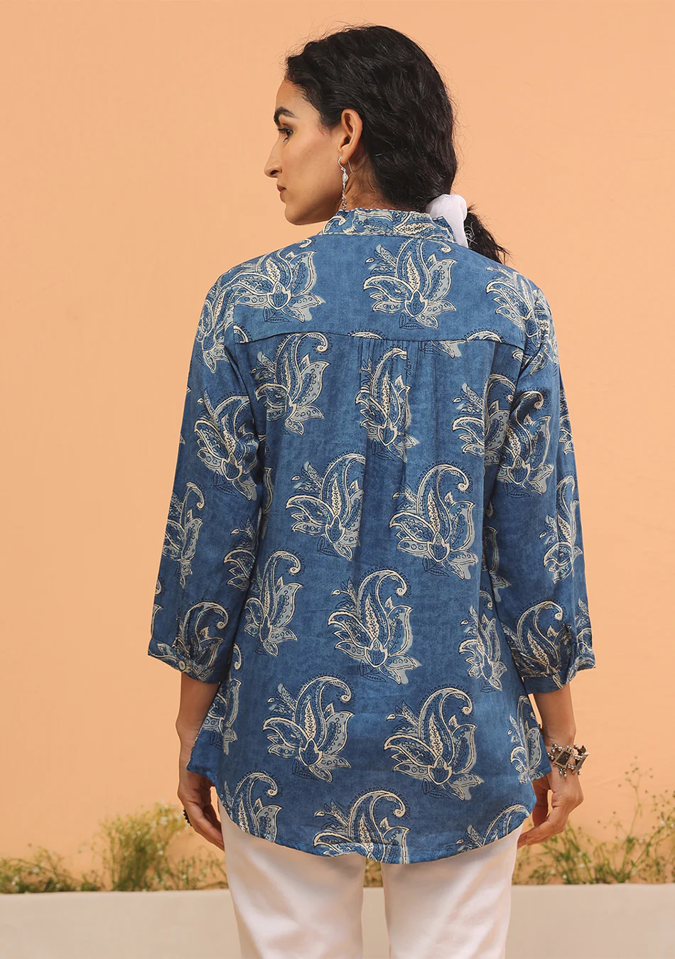 Aravalii Indigo Grace Pleated Top - Image 5