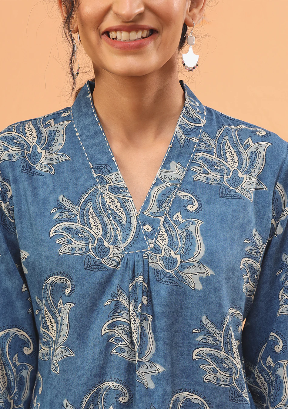 Aravalii Indigo Grace Pleated Top - Image 6