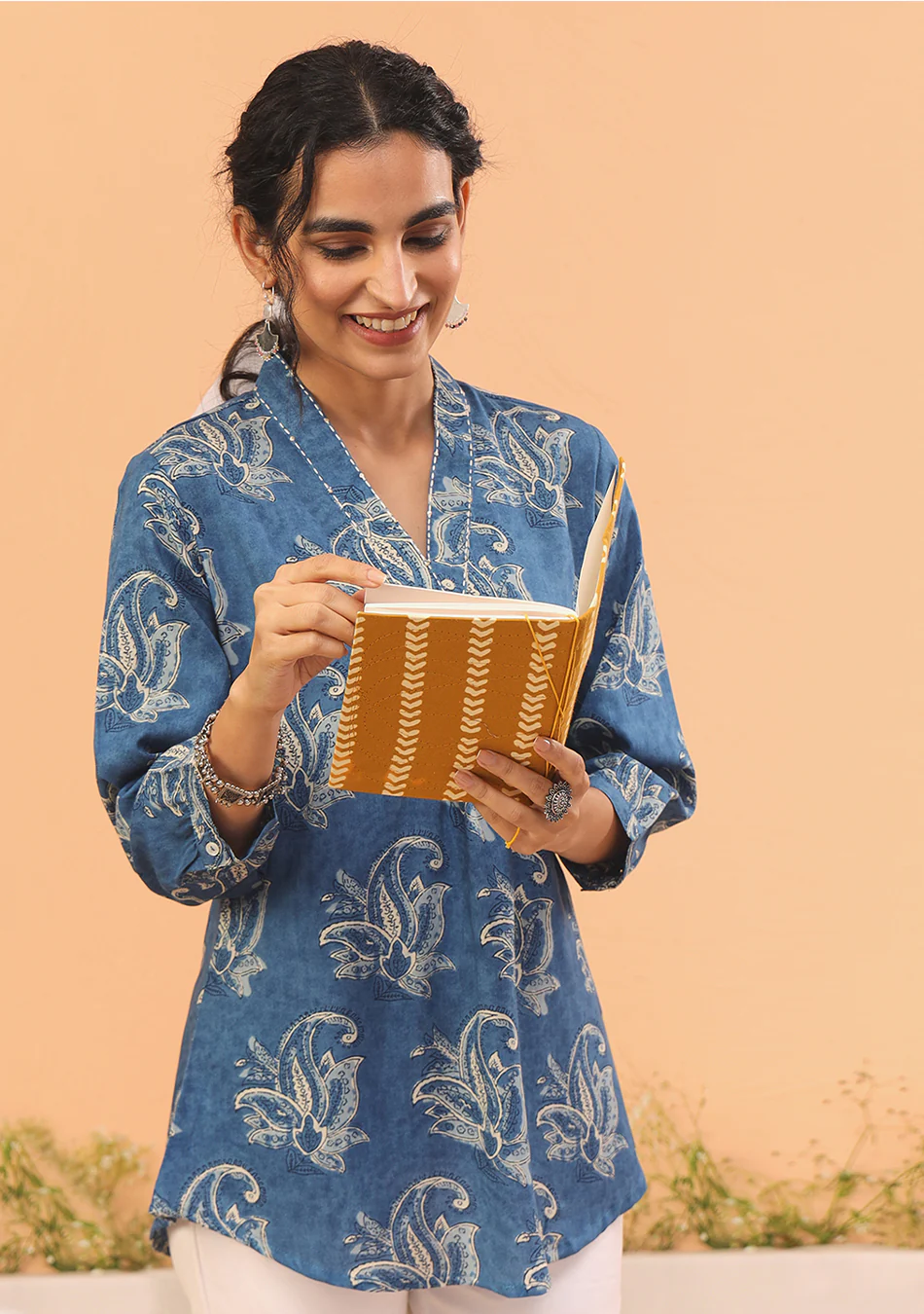 Aravalii Indigo Grace Pleated Top - Image 7