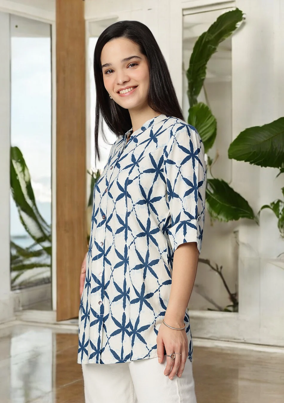 Indigo Lattice Top - Image 12