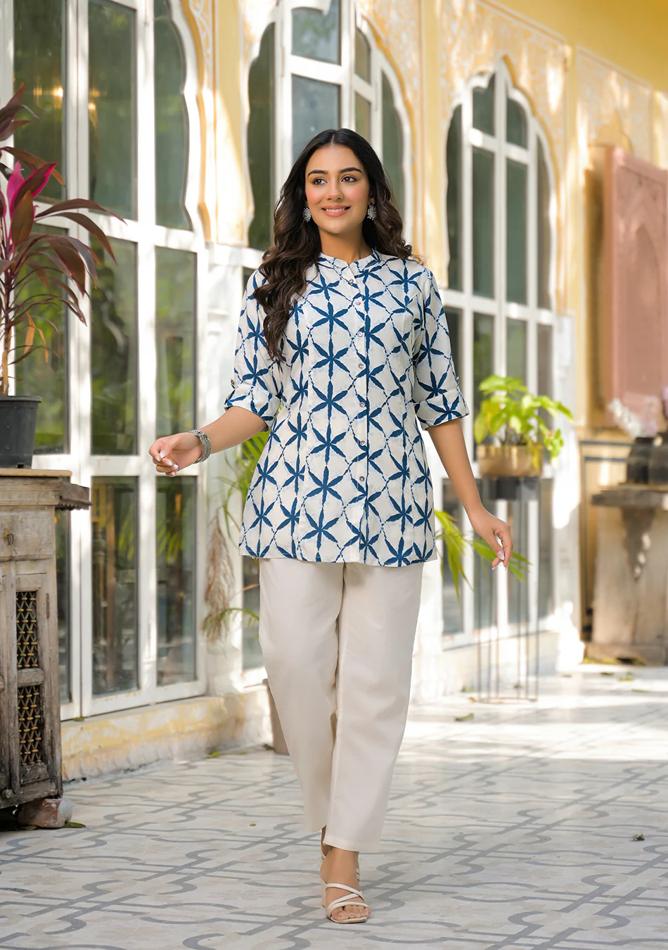 Indigo Lattice Top - Image 2
