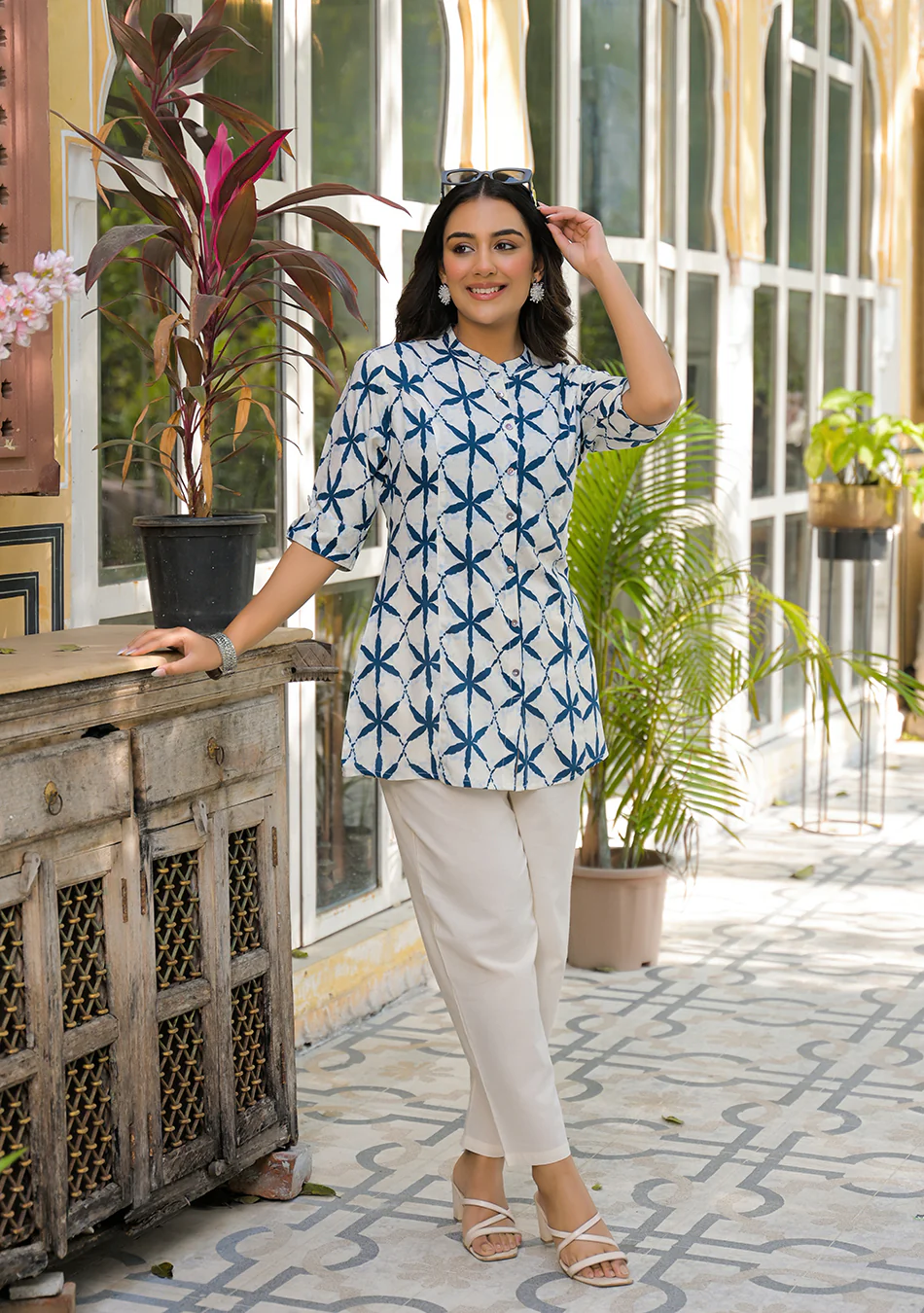 Indigo Lattice Top - Image 4