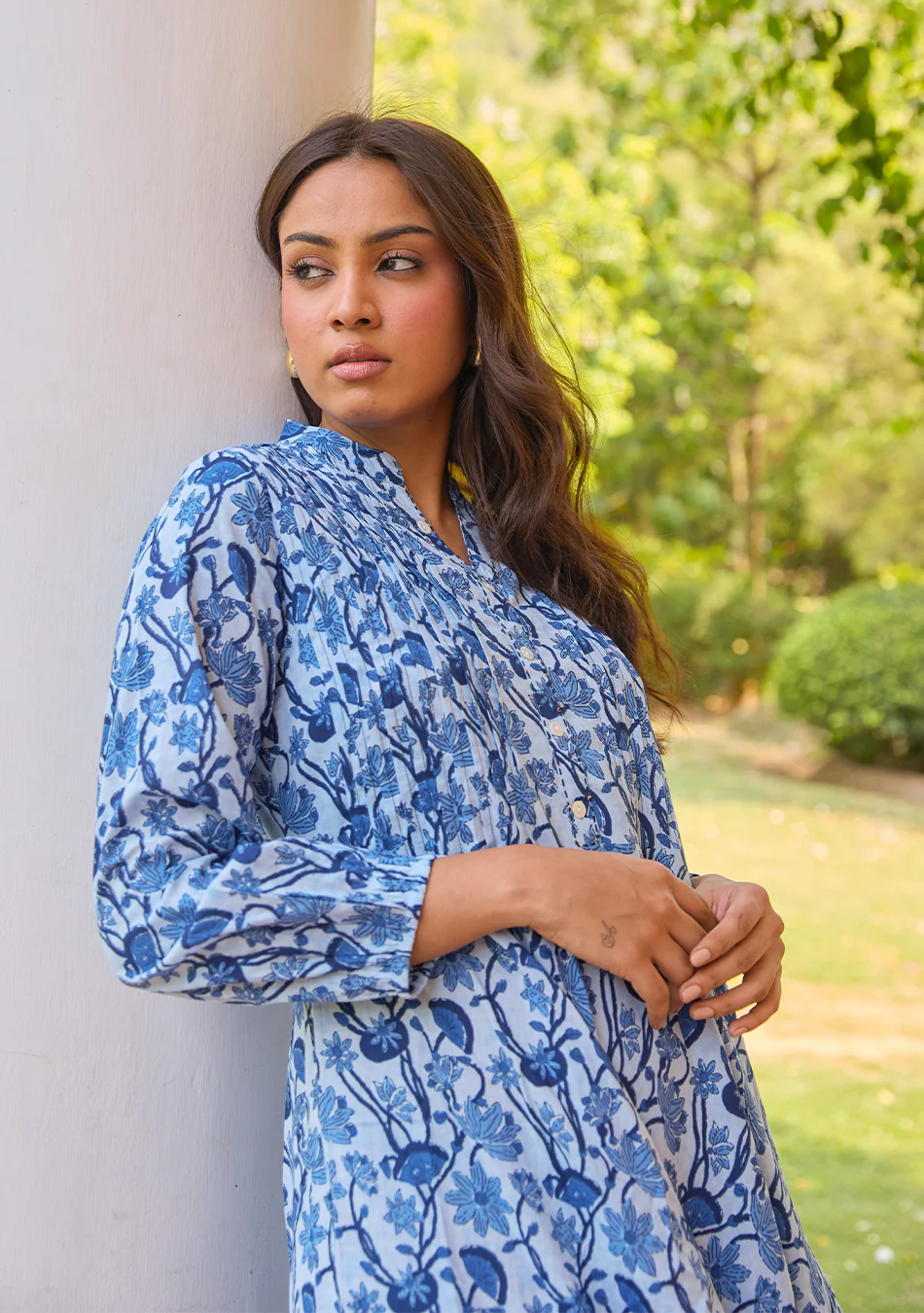 Aravalii Indigo Meadow Couture Dress - Image 3