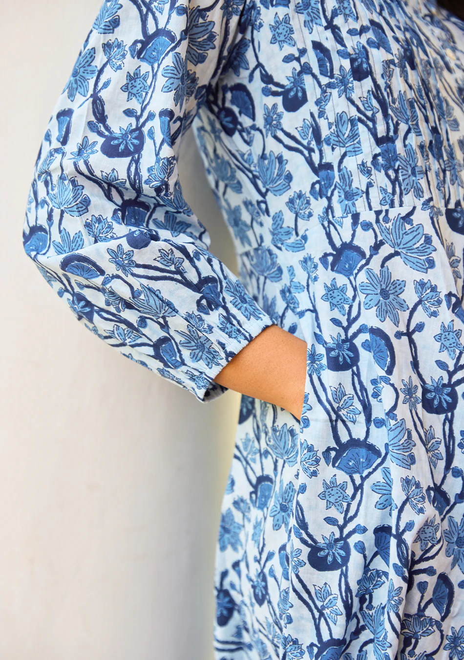 Aravalii Indigo Meadow Couture Dress - Image 5